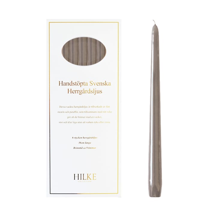 Velas Herrgård 30 cm 6 un., Brilho de linho Hilke Collection