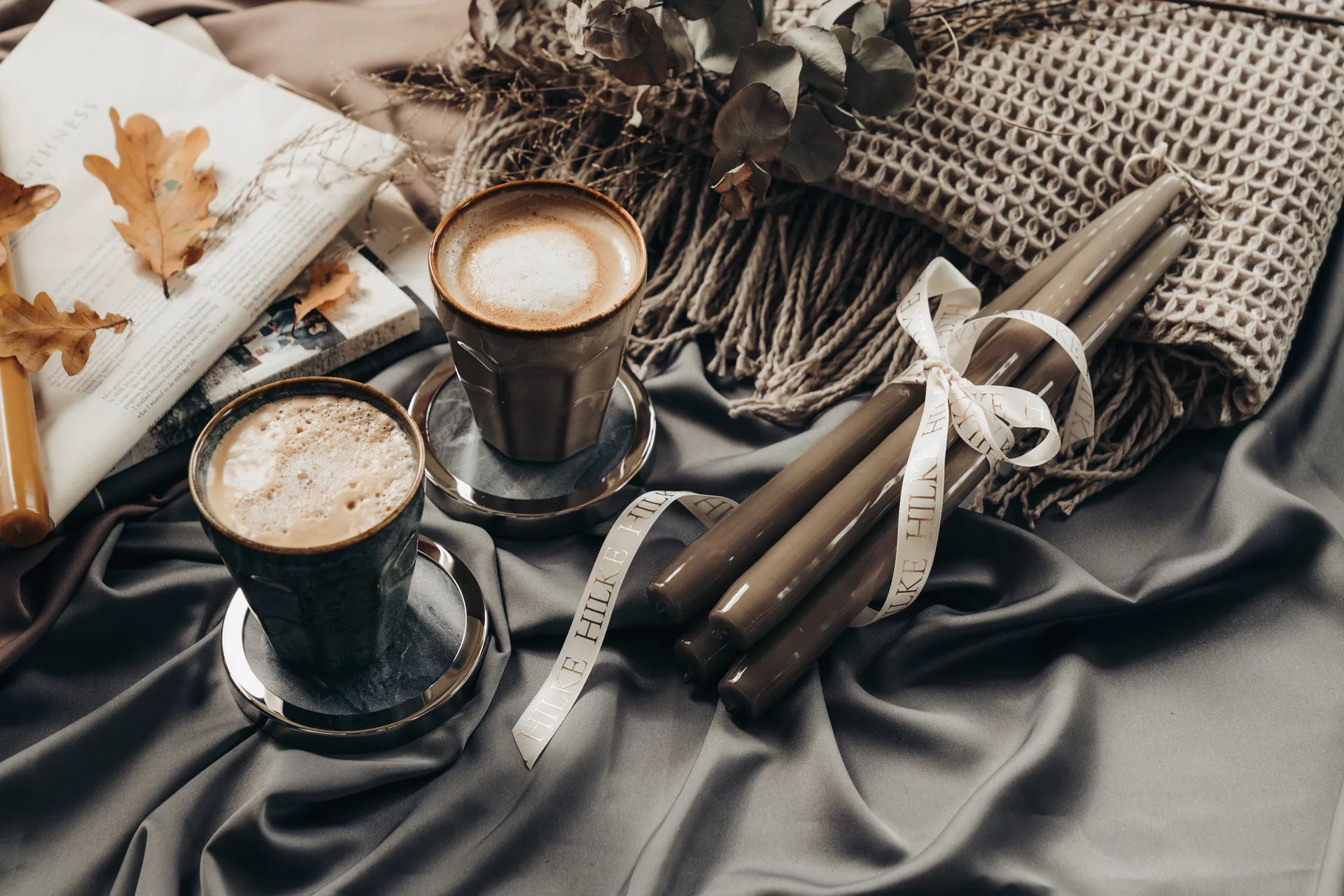 Velas Herrgård 30 cm 6 un., Brilho de linho Hilke Collection