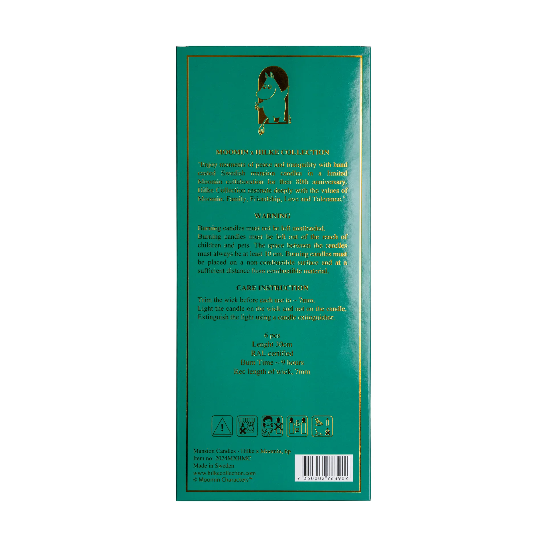 Velas Herrgård 30 cm 6 un., Mumin Hilke Collection