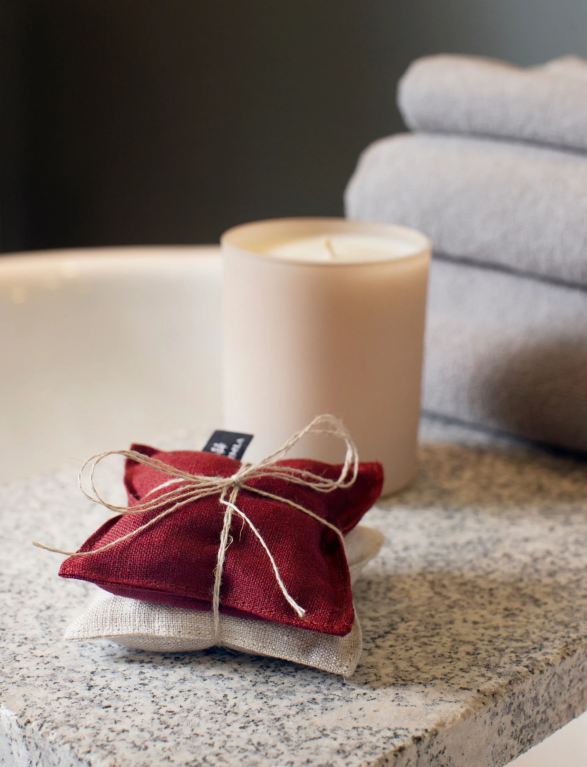 Almofada perfumada de Lavendula 9x9 cm, Aveia com mirtilo vermelho Himla