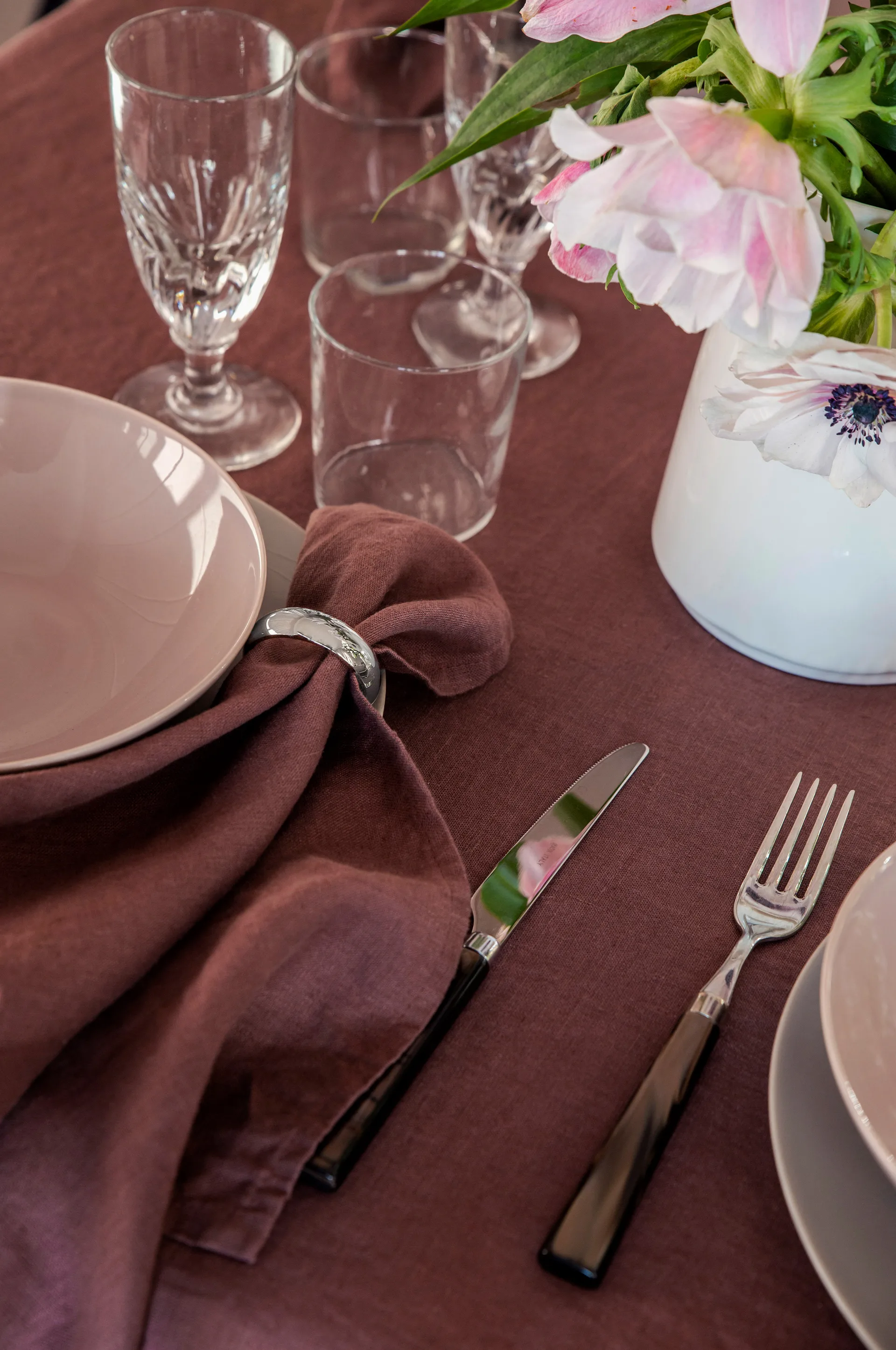 Anel de guardanapo Monaco Ø4 cm 4-unidades, Prata Himla