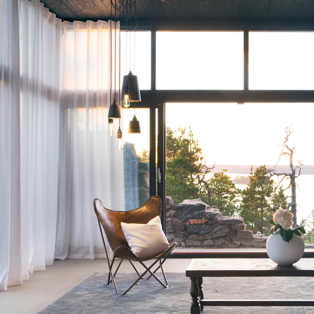 Cortina com gravata Sunshine 140x290 cm, Branco Himla