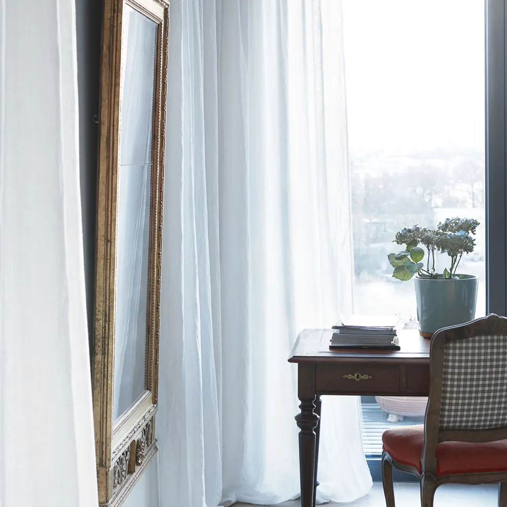 Cortina com gravata Sunshine 140x290 cm, Branco Himla