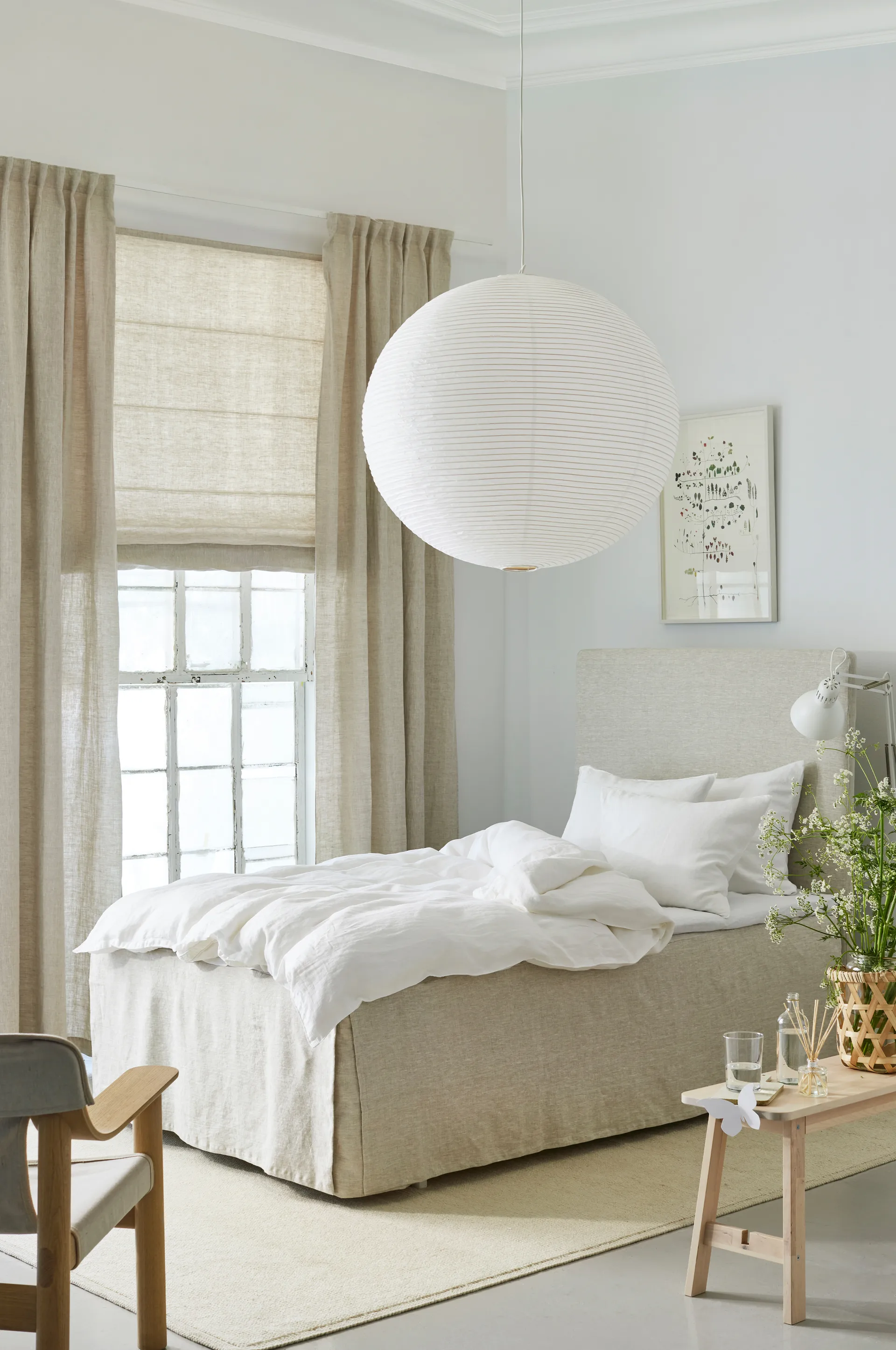 Estore de tecido Miramar Roman 140x180 cm, Oatmeal Himla