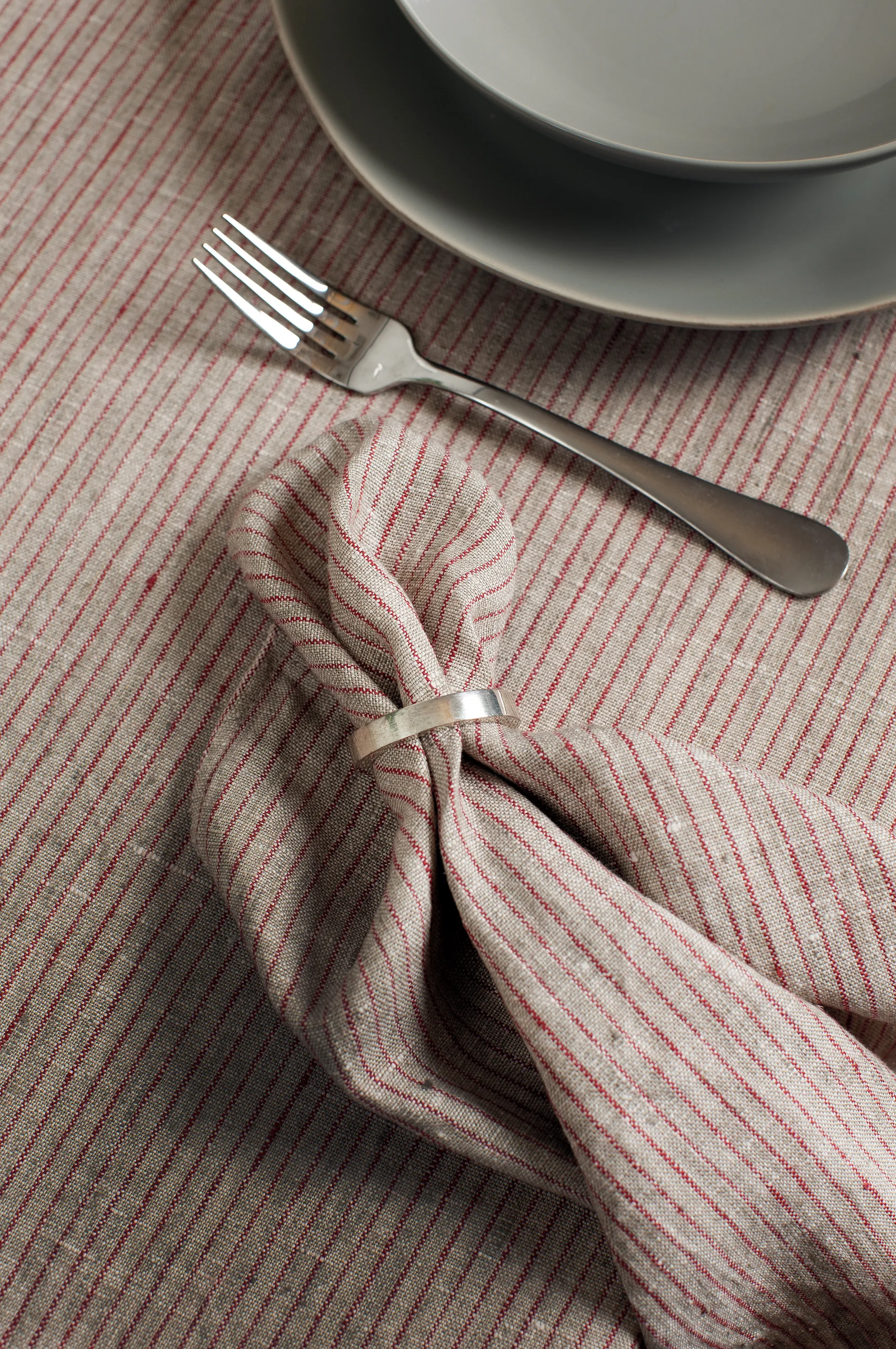 Linus guardanapo 45x45 cm, Vermelho-natural Himla