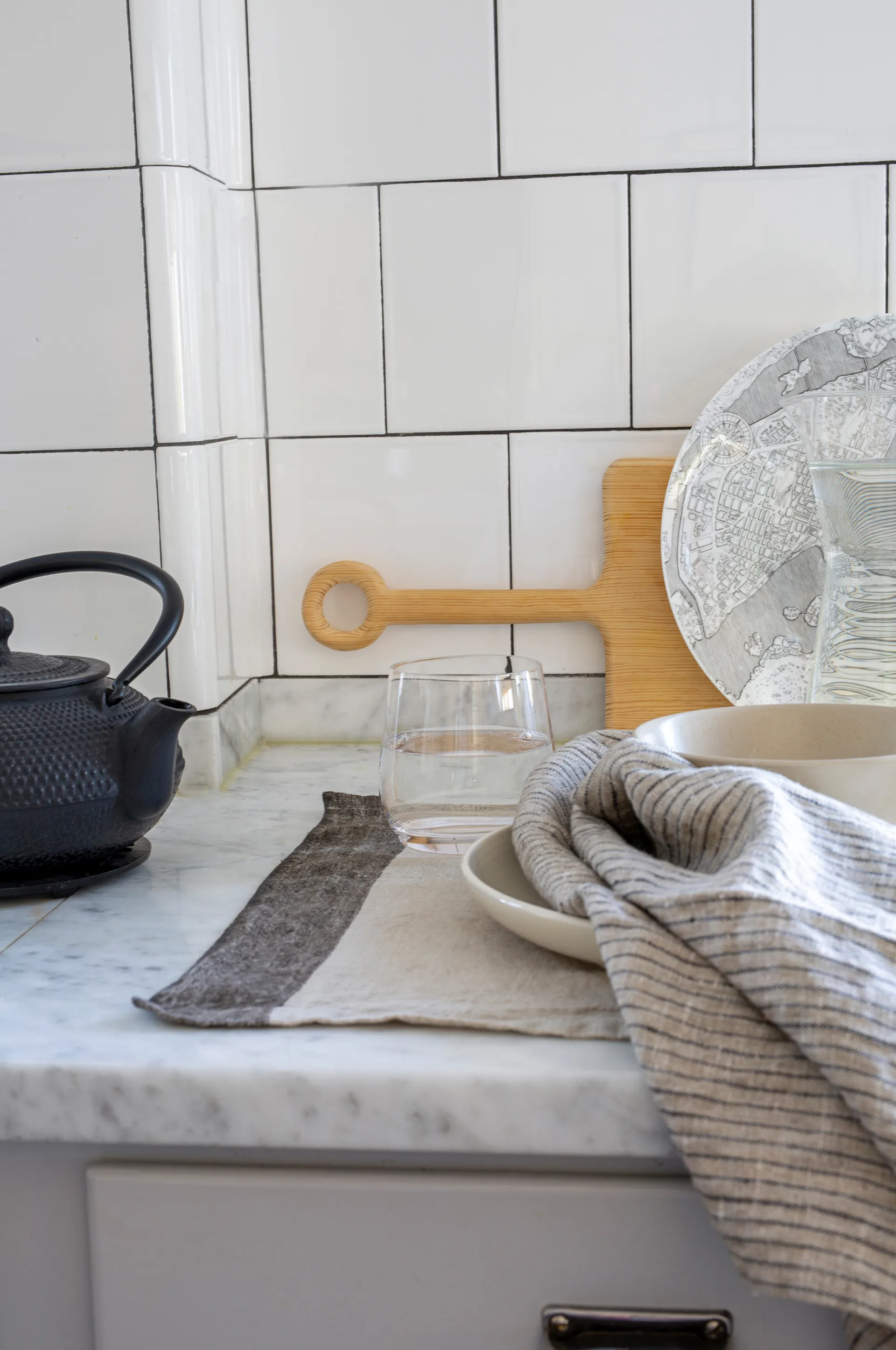 Linus toalha de cozinha 50x70 cm, Kohl-natural Himla