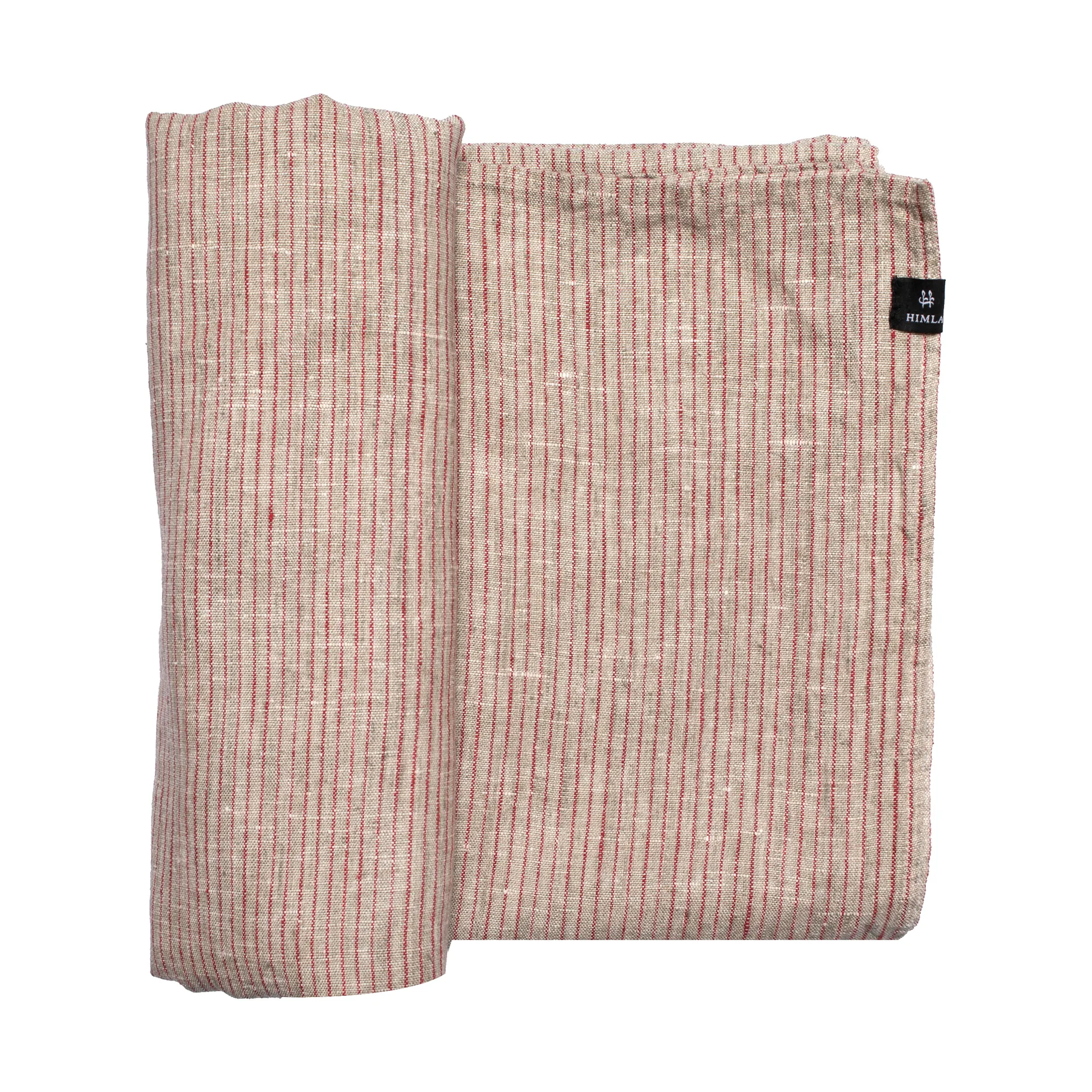 Linus toalha de mesa 145x250 cm, Vermelho-natural Himla