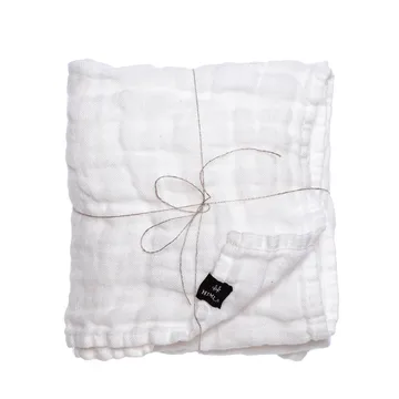 Manta de bebé HanneLinen 60x110 cm - White-white - Himla