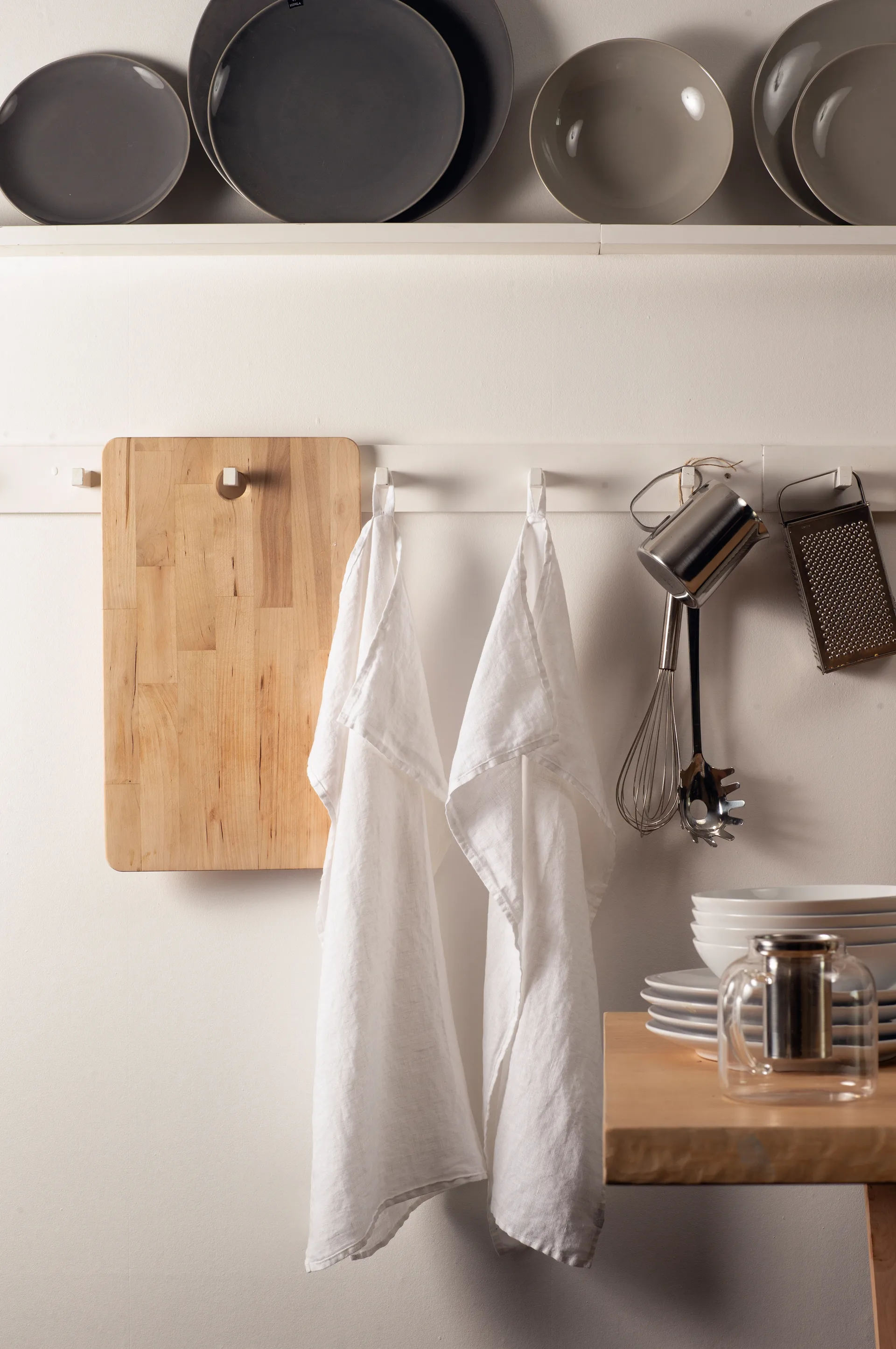 Pano de cozinha Sunshine, 2 un, Branco Himla