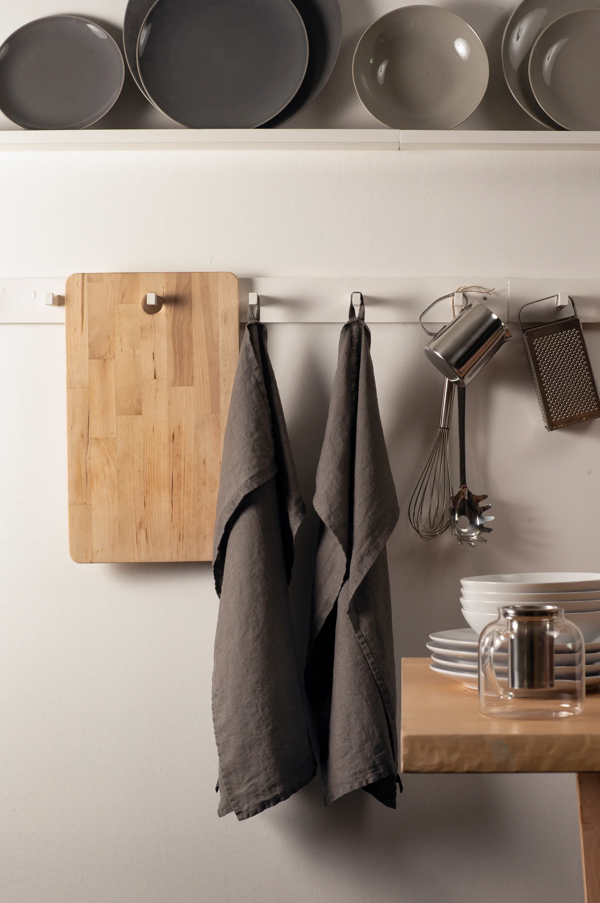 Pano de cozinha Sunshine, 2 un, Charcoal (cinza escuro) Himla