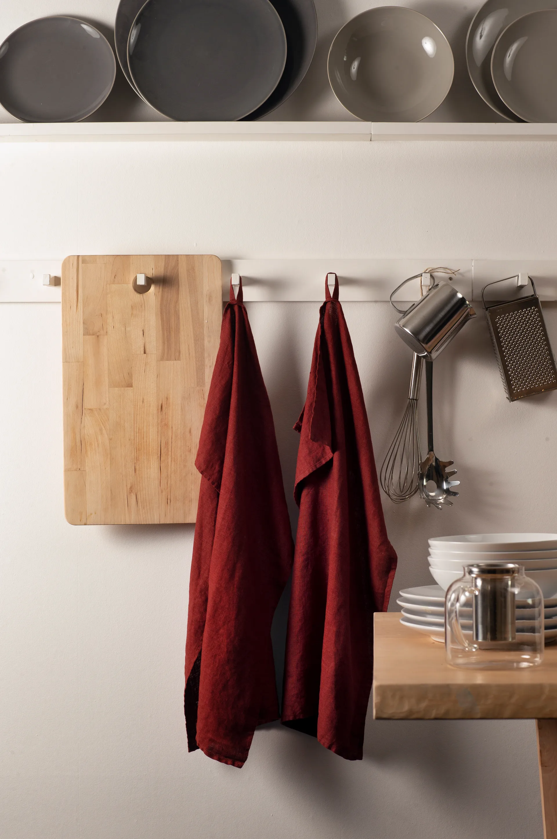 Pano de cozinha Sunshine, 2 un, Lingonberry (vermelho) Himla