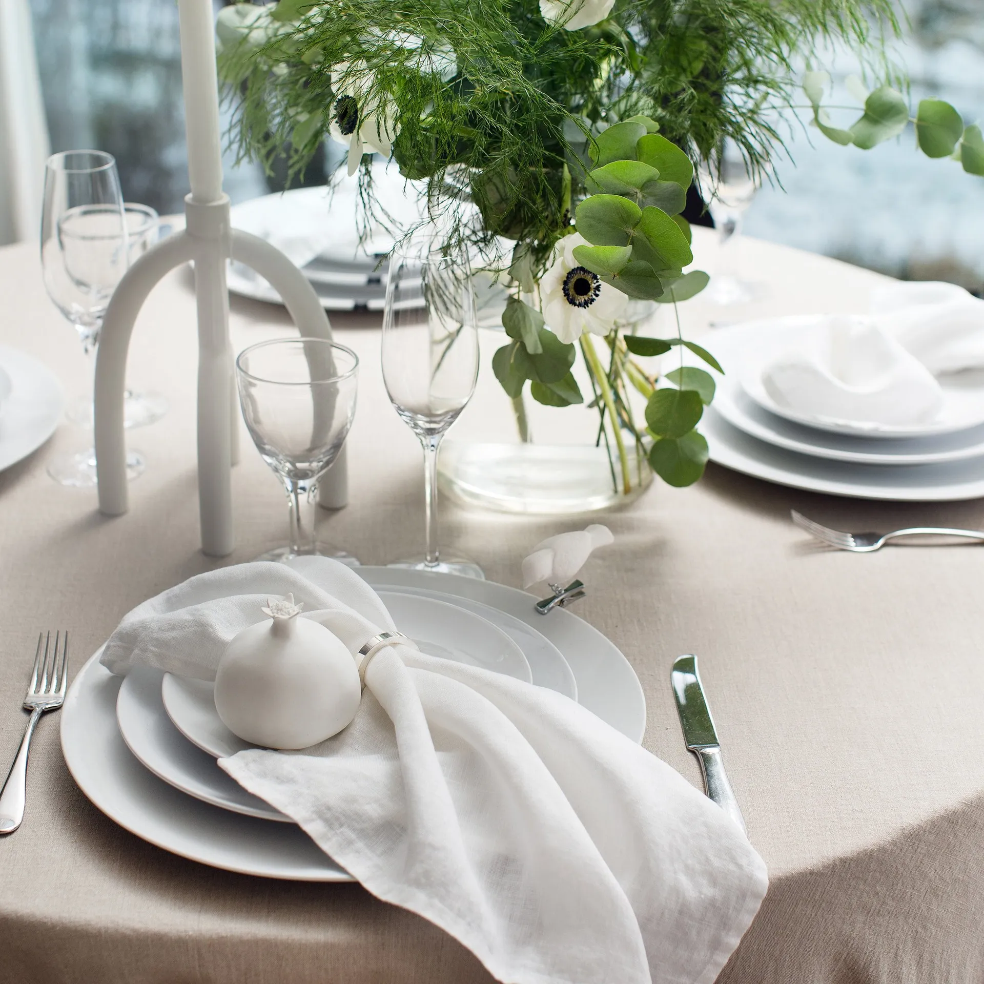 Sunshine guardanapos 4 unidades, branco Himla