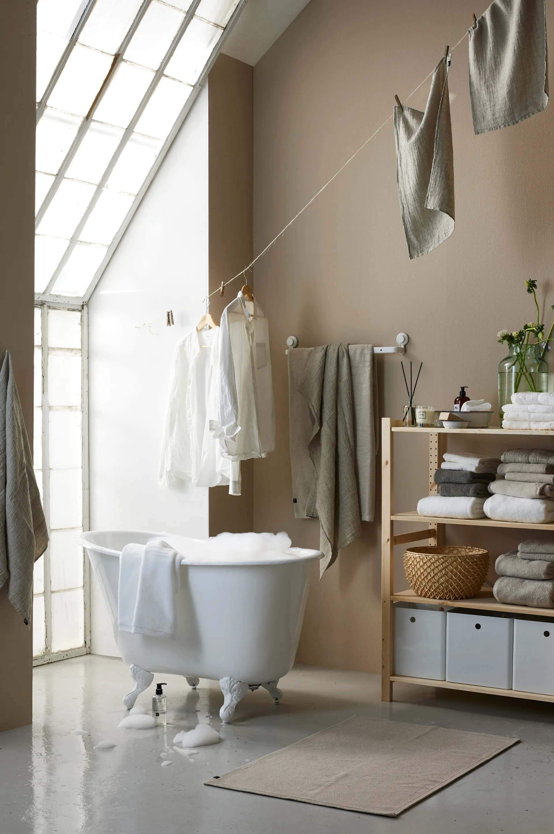 Tapete de casa de banho Max 60x90 cm, mother of pearl (bege) Himla