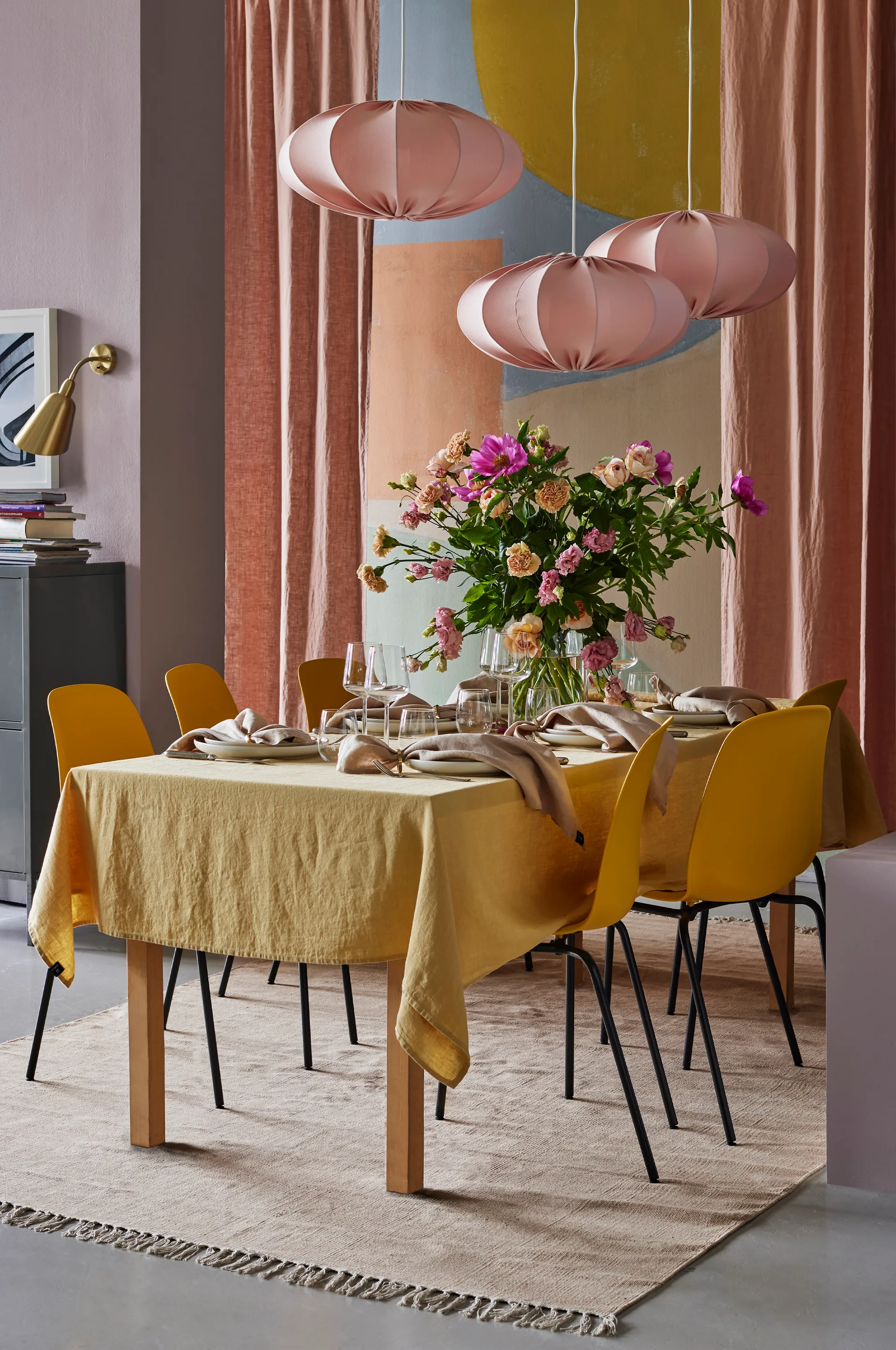 Toalha de mesa Sunshine 145x330 cm, Honey (amarelo) Himla