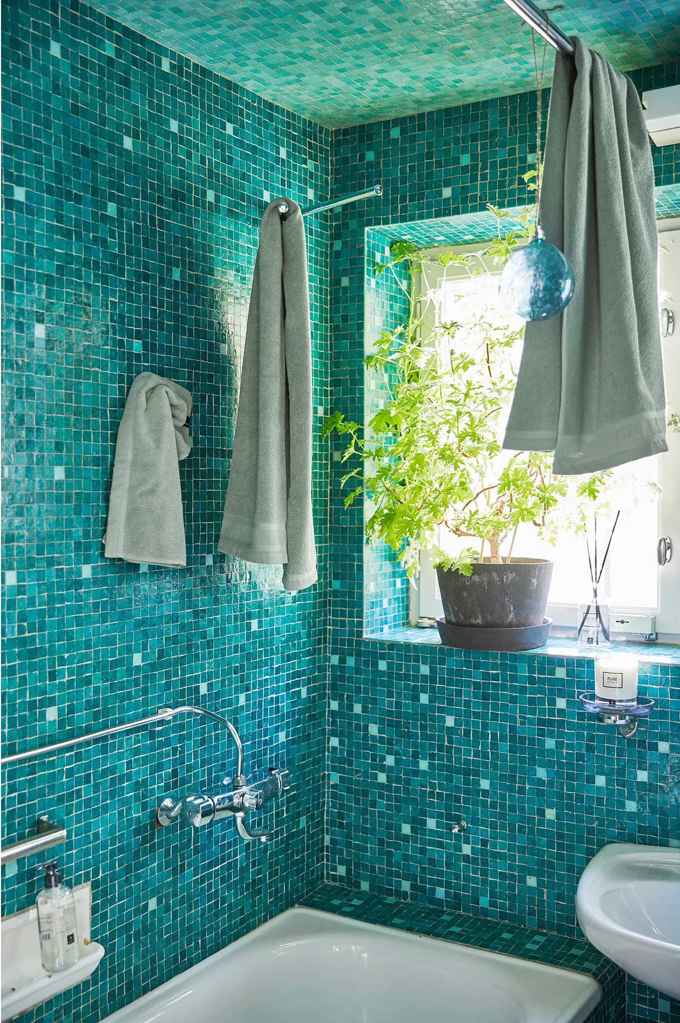 Toalha Lina sage, 100x150 cm Himla