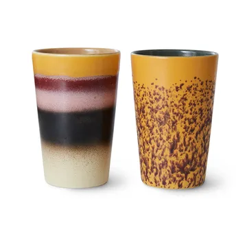 70's caneca de chá 46 cl 2 peças - Praia - HKliving