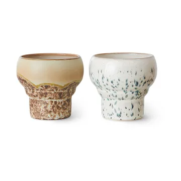 70's caneca para café longo 24 cl 2 unidades - Coral - HKliving