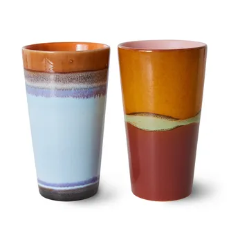 70's caneca para latte 28 cl 2 peças - Clash - HKliving