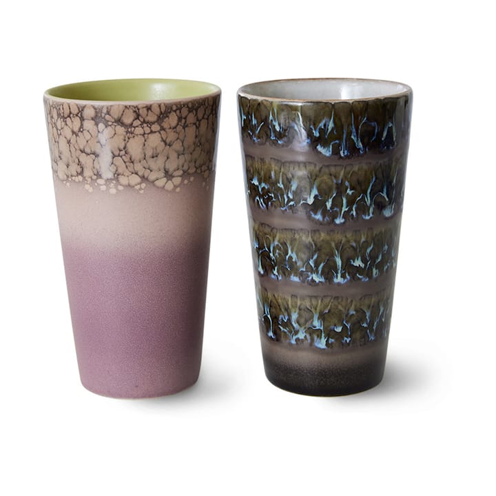 70's caneca para latte 28 cl 2 peças - Forest - HKliving