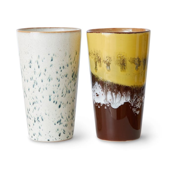 70's caneca para latte 28 cl 2 peças - Salmoura - HKliving