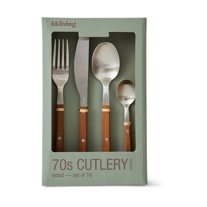 70's conjunto de talheres 16 peças - Madeira - HKliving