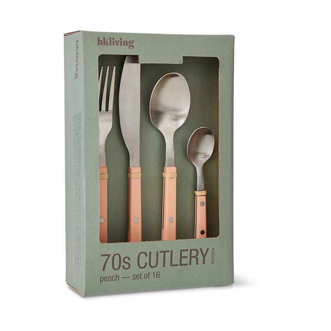 70's conjunto de talheres 16 peças, Pêssego HKliving