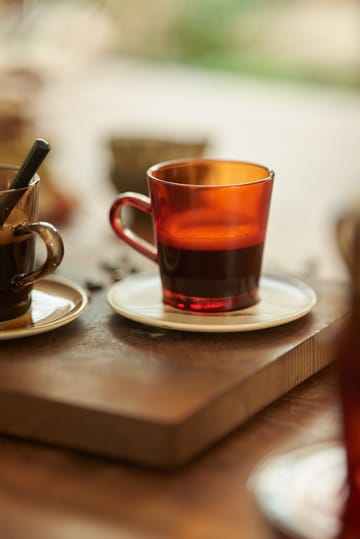 70's copo de café Glassware 20 cl 4-peças - Castanho Âmbar  - HKliving