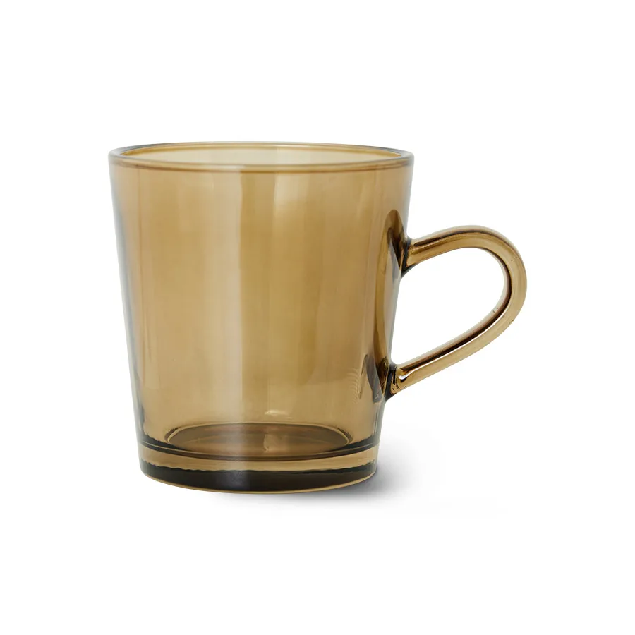 70's copo de café Glassware 20 cl 4-peças, Castanho Mud HKliving