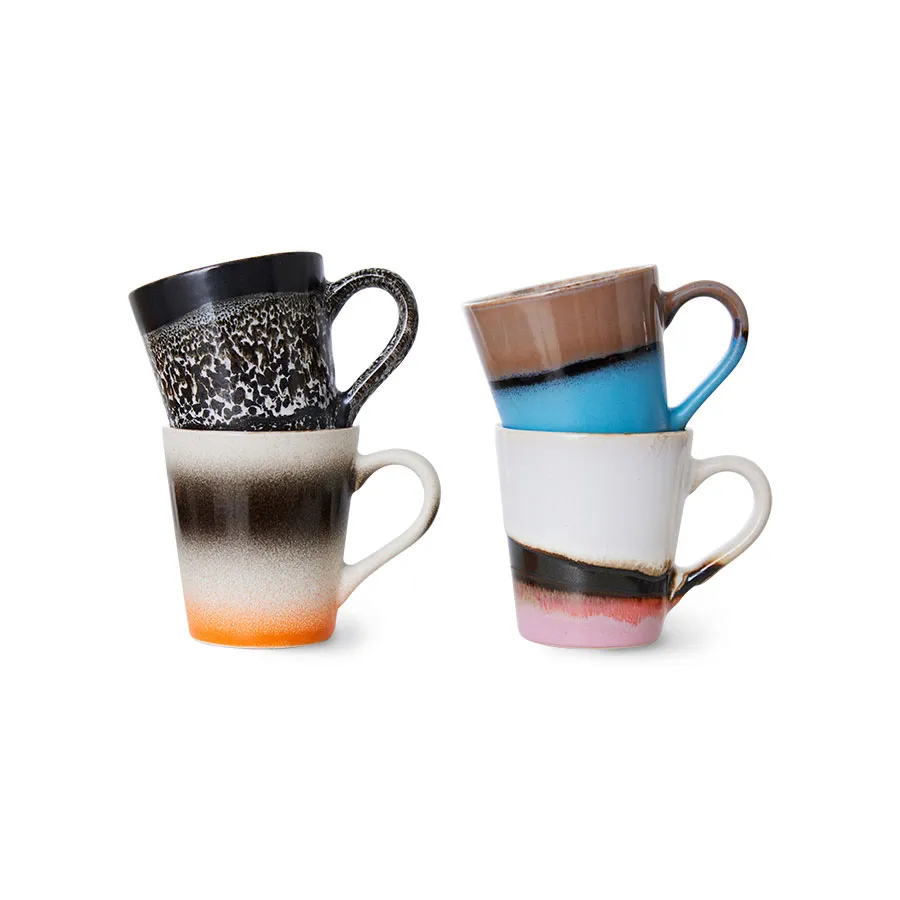 70's espresso caneca lote de 4, Funky HKliving