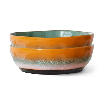 70's prato de massa Ø19,5 cm 2 unidades - Golden hour - HKliving