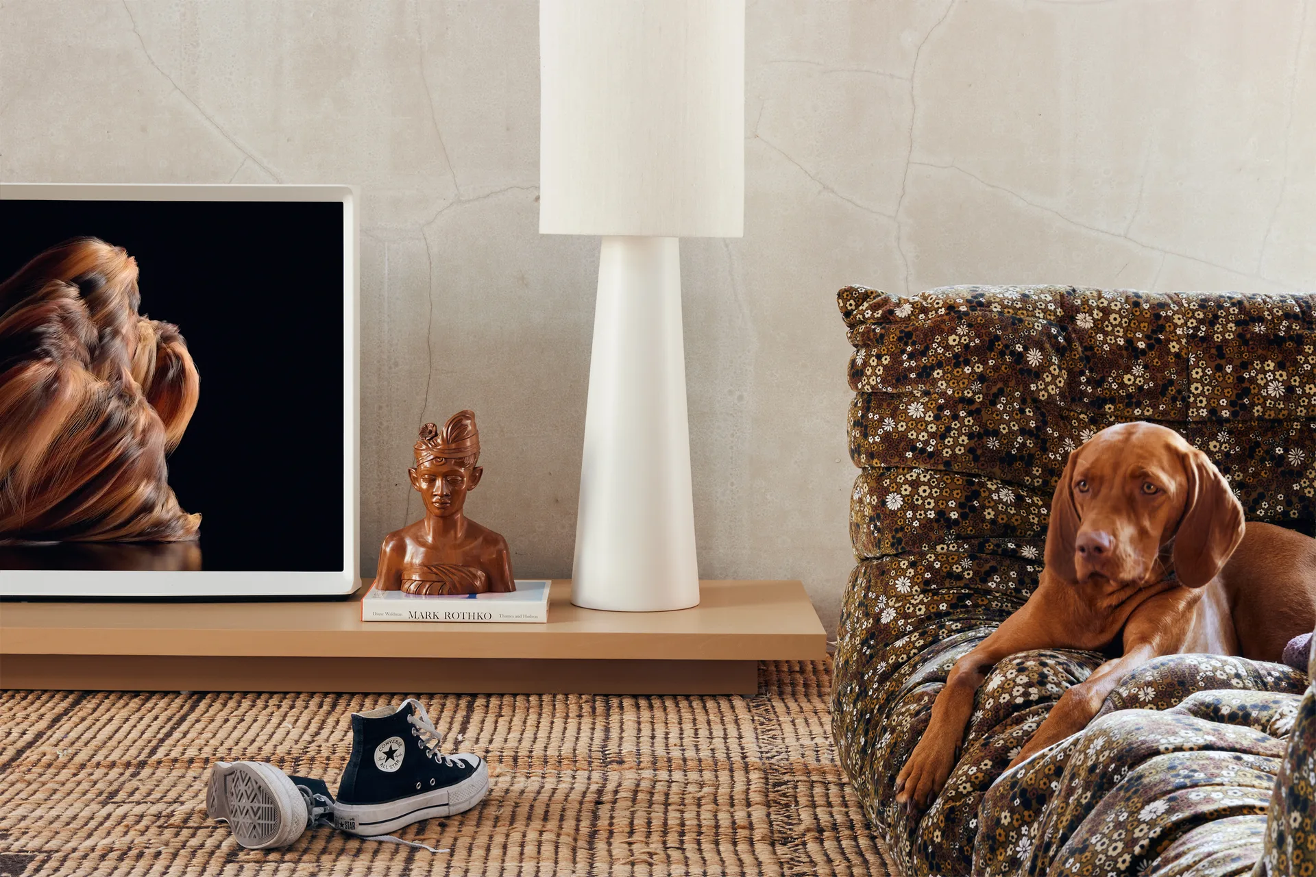 Base de candeeiro Cone XL, Cream HKliving