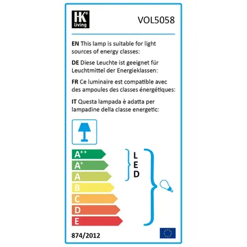 Base de candeeiro Ribbed - branco - HKliving