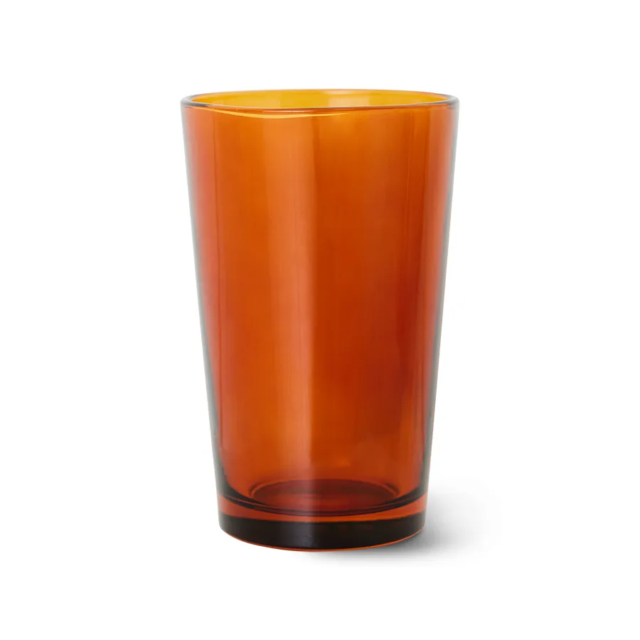 Chávena 70's glassware 20cl 4 unid., Amber brown HKliving