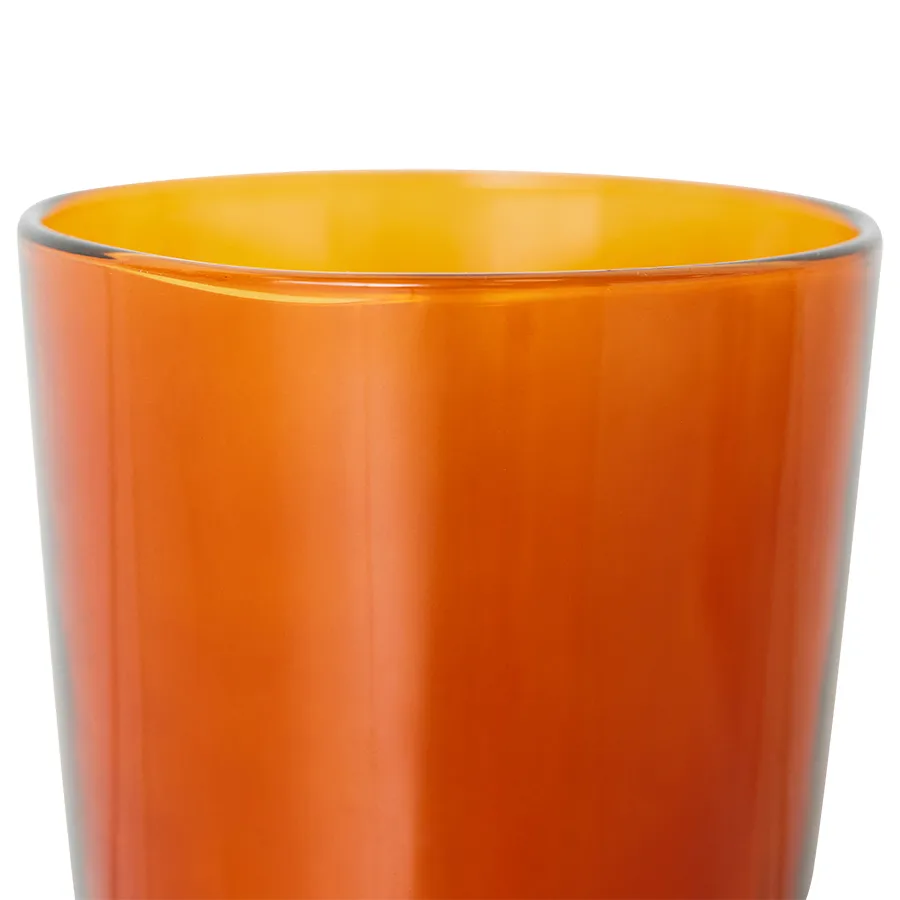 Chávena 70's glassware 20cl 4 unid., Amber brown HKliving