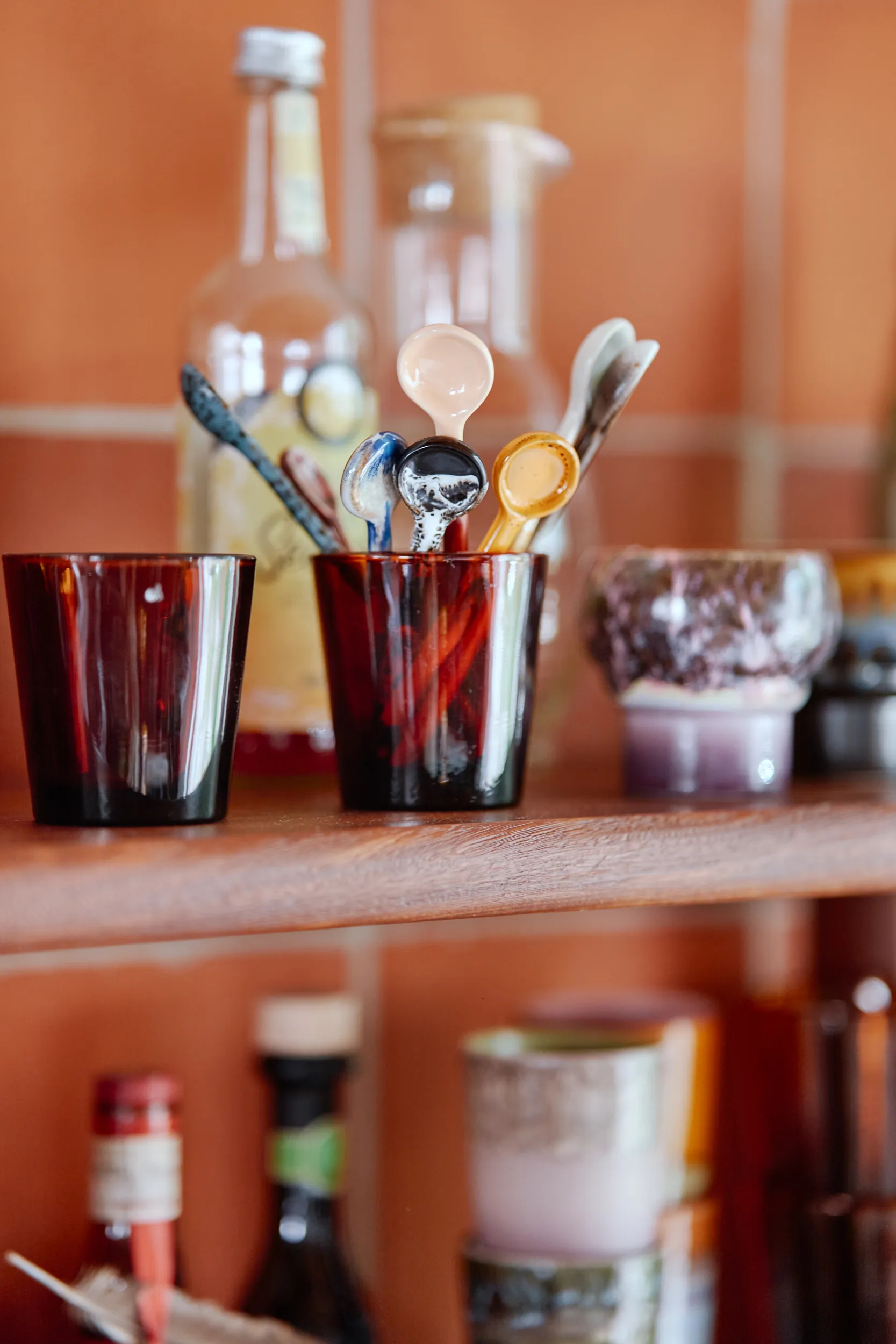 Colher de cerâmica 70's, 4 un.., Force HKliving