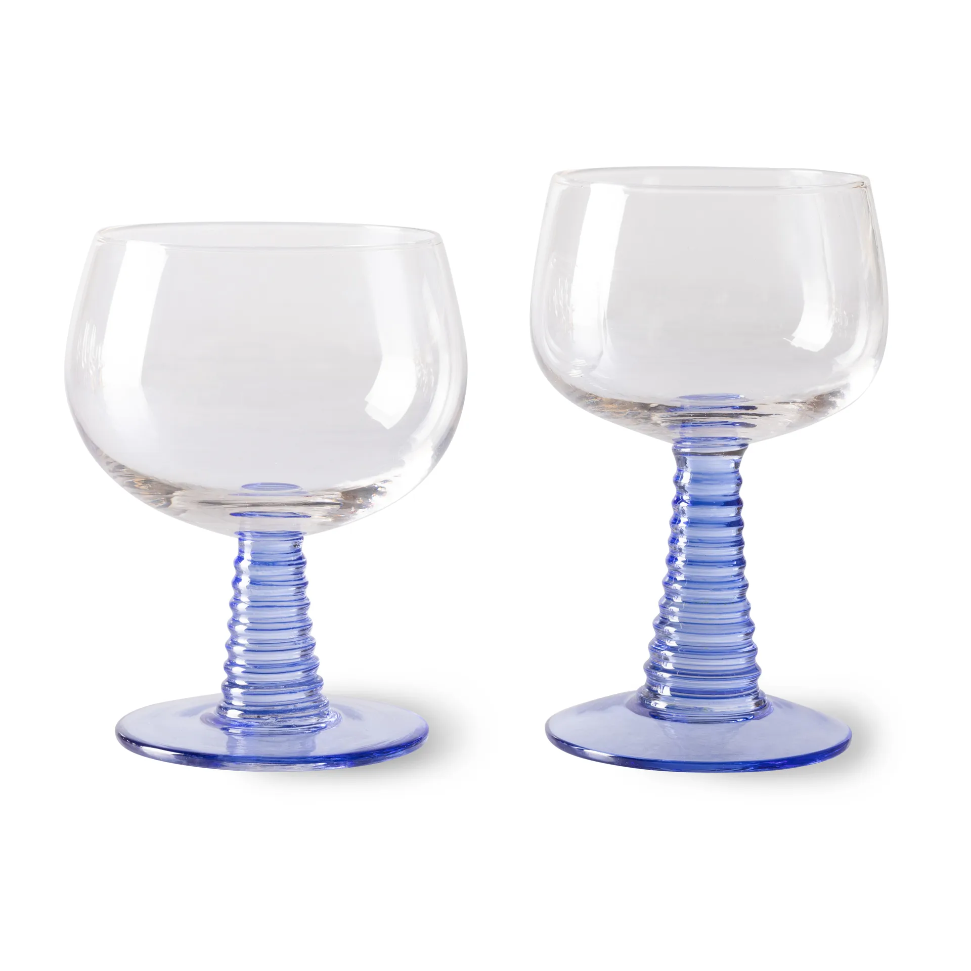 Copo de vinho alto Swirl, Azul HKliving