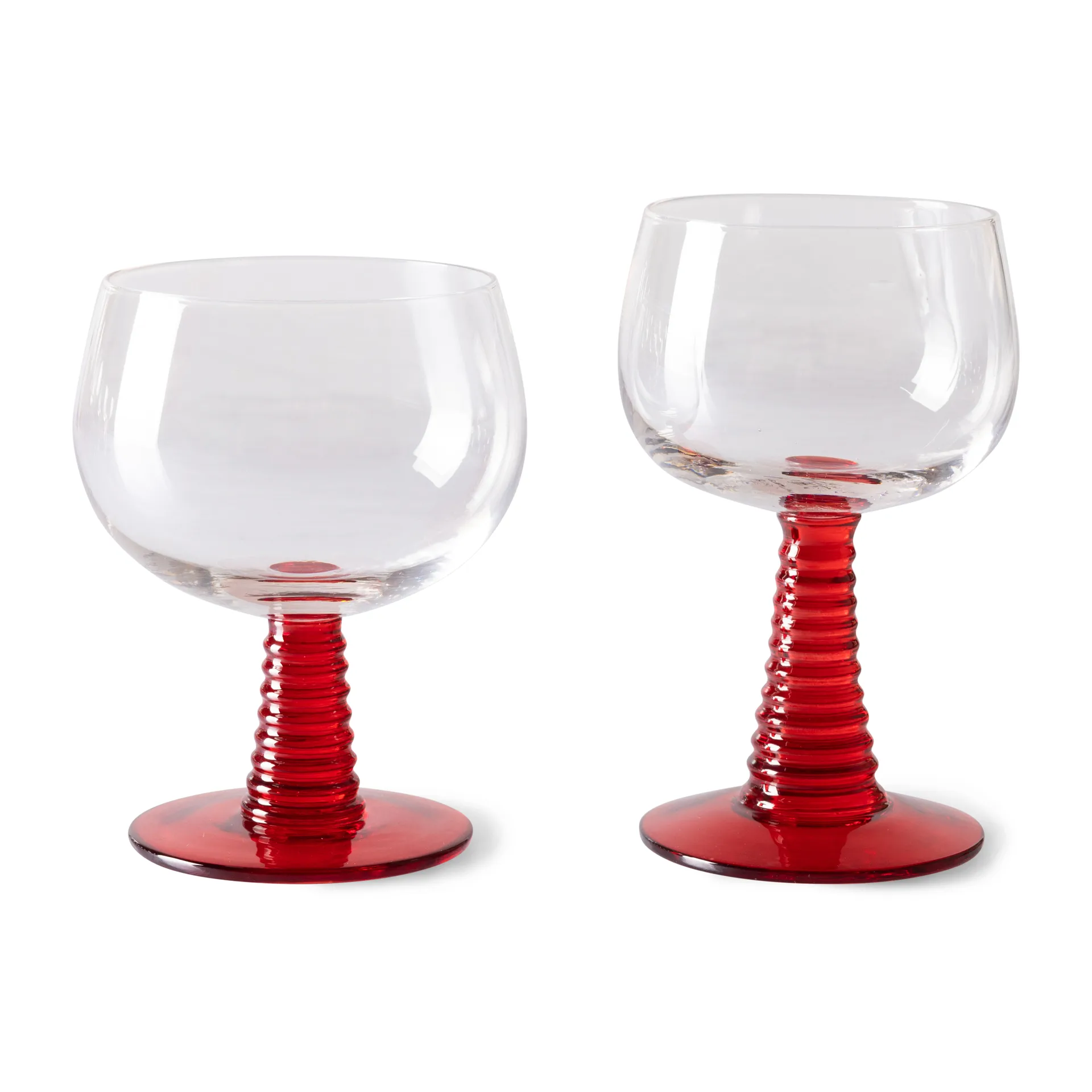Copo de vinho baixo Swirl, Vermelho HKliving