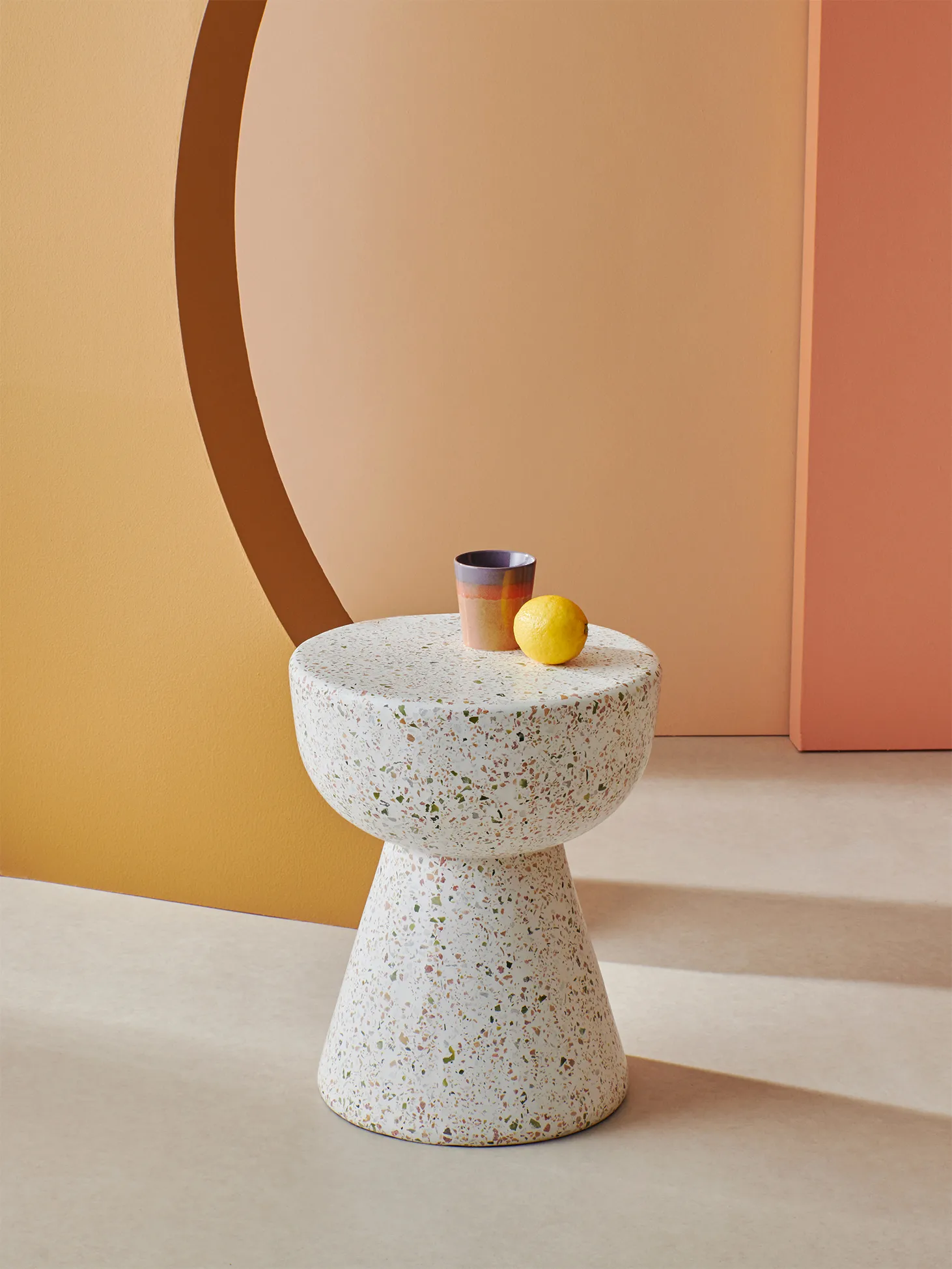 Mesa lateral Terrazzo Ø35 cm, Terrazzo multicolour HKliving