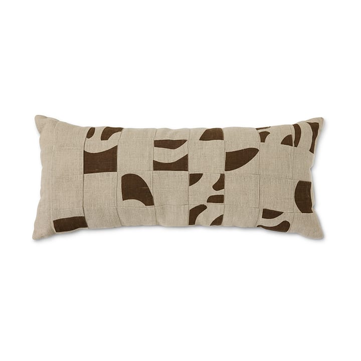 Natural almofada remendada 30x70 cm - Bege - HKliving