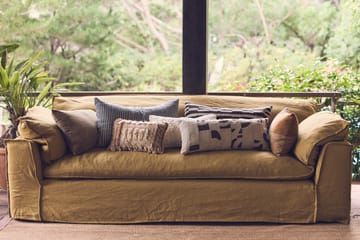 Natural almofada remendada 30x70 cm - Bege - HKliving