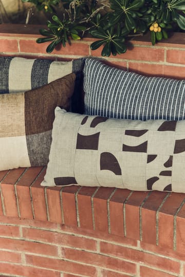 Natural almofada remendada 30x70 cm - Bege - HKliving
