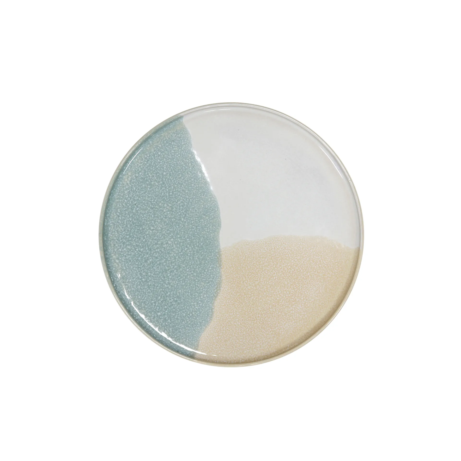 Prato pequeno redondo Gallery ceramics, menta/ creme HKliving