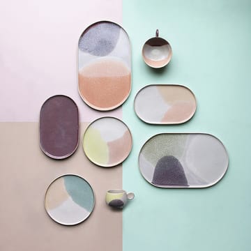 Prato pequeno redondo Gallery ceramics  - menta/ creme - HKliving