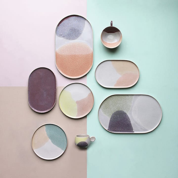 Prato pequeno redondo Gallery ceramics , menta/ creme HKliving