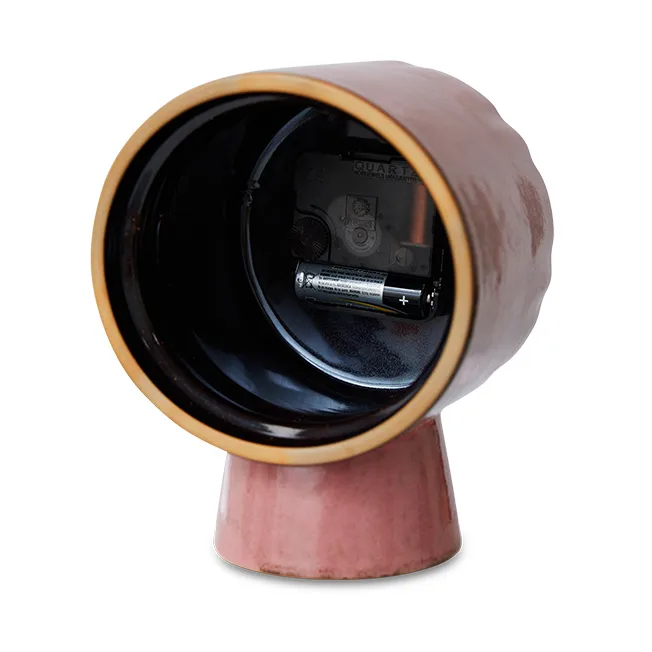 Retro relógio de cerâmica 16,2 cm, Rosa HKliving