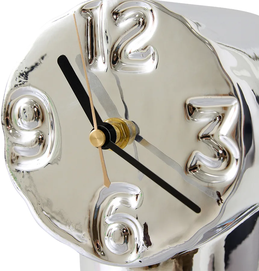 Retro relógio de cerâmica 17,5 cm, Chrome HKliving