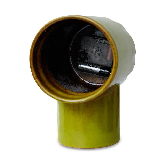 Retro relógio de cerâmica 18 cm, Azeitona HKliving
