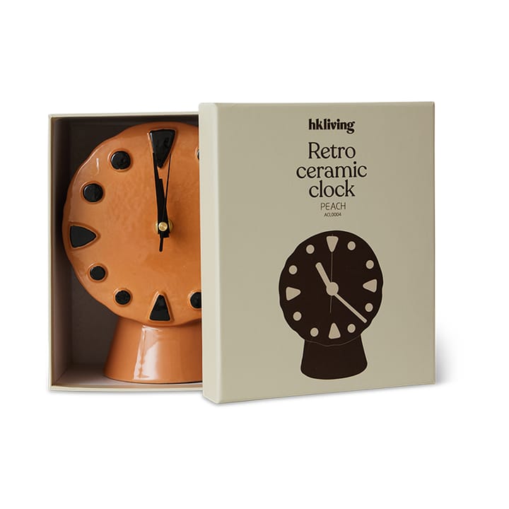 Retro relógio de cerâmica 20,8 cm, Pêssego HKliving
