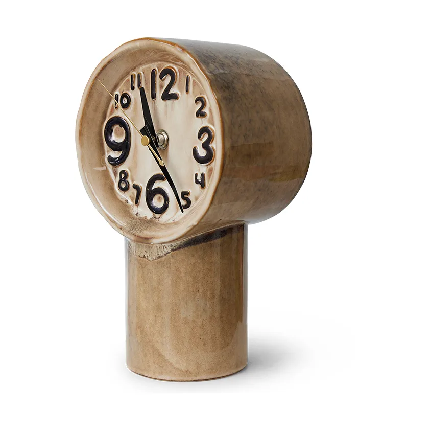 Retro relógio de cerâmica 23,5 cm, Creme HKliving