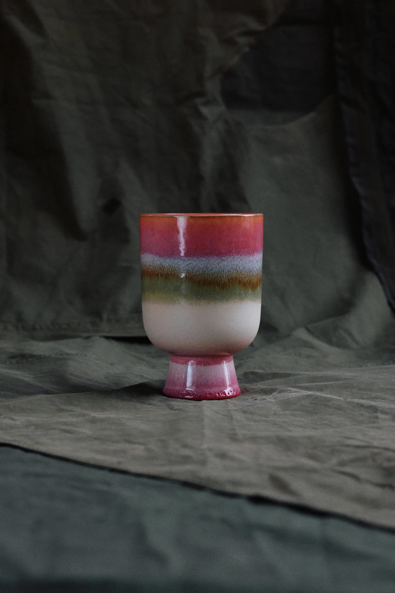 Retro vaso de flores Ø13 cm, Campo de rosas HKliving